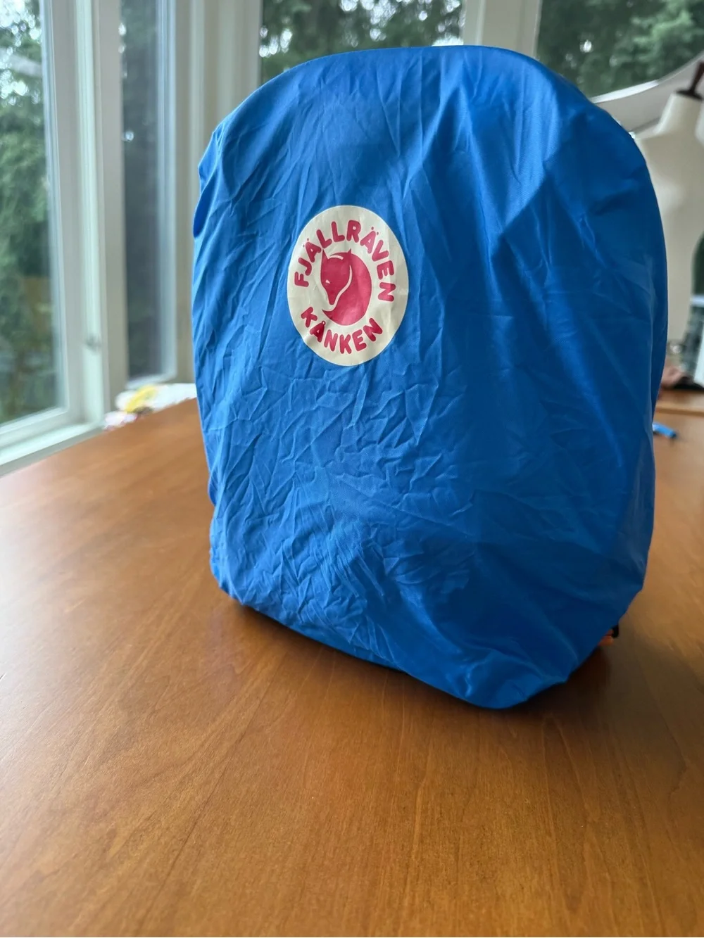 Fjällräven Kånken Mini Kids Backpack in Teal with Orange Accents